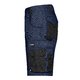Navy blue work shorts in a polyester-cotton blend with multiple pockets.