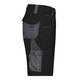 Black and grey polyester-cotton work shorts with multiple pockets.