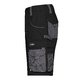 Black and gray work shorts made of polyester-cotton blend with multiple pockets.
