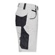 Gray and white cotton-polyester shorts with pockets.