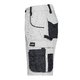 White/Grey work shorts made from polyester-cotton blend with multiple pockets.