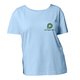Sky blue women's T-shirt made of organic cotton with short sleeves.