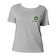 Heather grey cotton T-shirt for women.