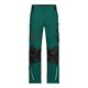 Green work trousers made of durable material with practical pockets.