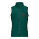 Green fleece vest with full zipper and pockets.
