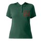 Green Women's Cotton Polo Shirt with short button placket.