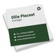 Natural paper business cards, printed on one side.