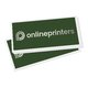 Square paper stickers in custom shape.