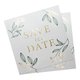 Paper card with partial hot foil stamping.