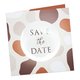 Paper wedding card with partial UV varnish.