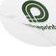 White paper sticker in free form, removable.