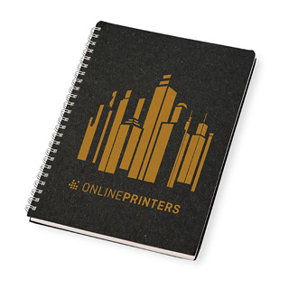 A5 size wire-o notebook Nero