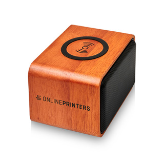 Speaker with wireless charging pad Wooden