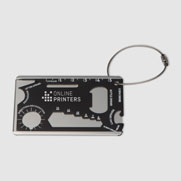 Salerno 8-in-1 aluminium luggage tag