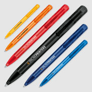 senator Challenger Clear Soft Grip press button pen