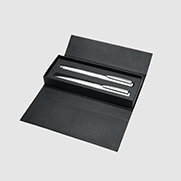 senator Image Chrome set of ball pen and rollerball pen in a case