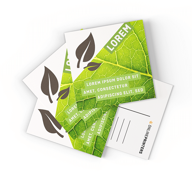 Eco/natural paper postcards