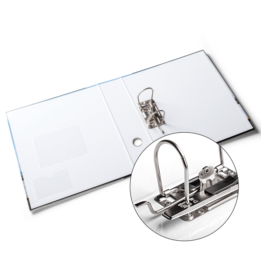 Ring binders with lever mechanism