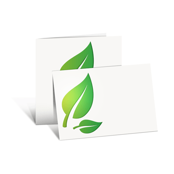 Folded business cards eco/natural paper