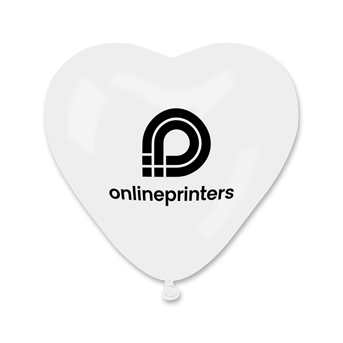 Heart balloons, printed on one side