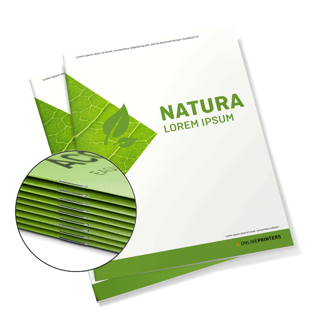 Brochures eco/natural paper