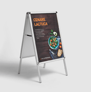 Sidewalk signs, incl. print
