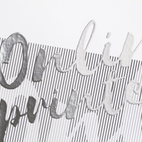 Postcards with spot silver foil
