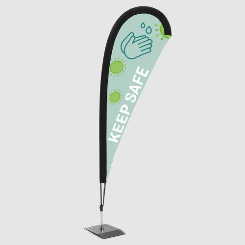 Drop Flag incl. print, 105.0 x 338.0 cm 1