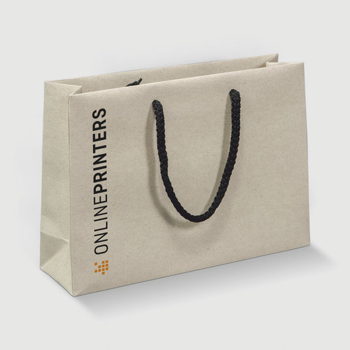 Eco/natural paper bags with rope handles, 30 x 40 x 10 cm 1