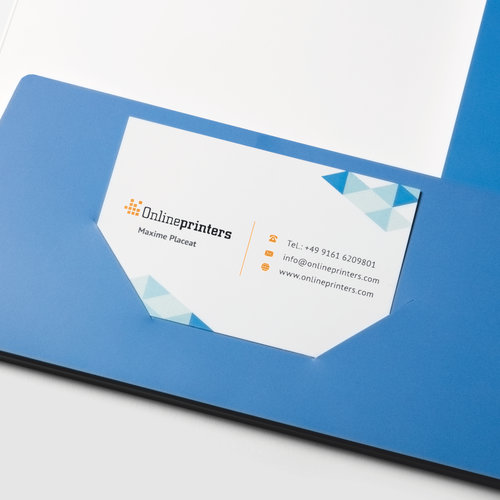 A4 Folders With Business Card Slits Single Sided Printing Onlineprinters