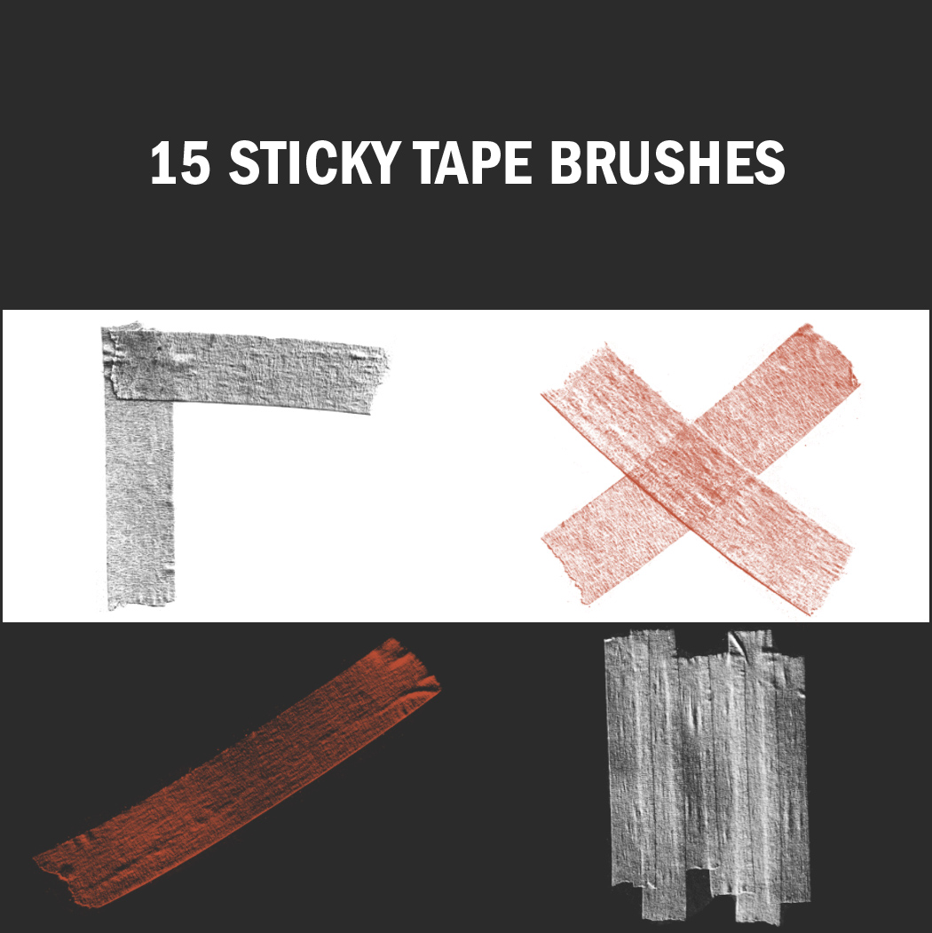 Sticky tape brushes are a hot trend and can be used in various ways.