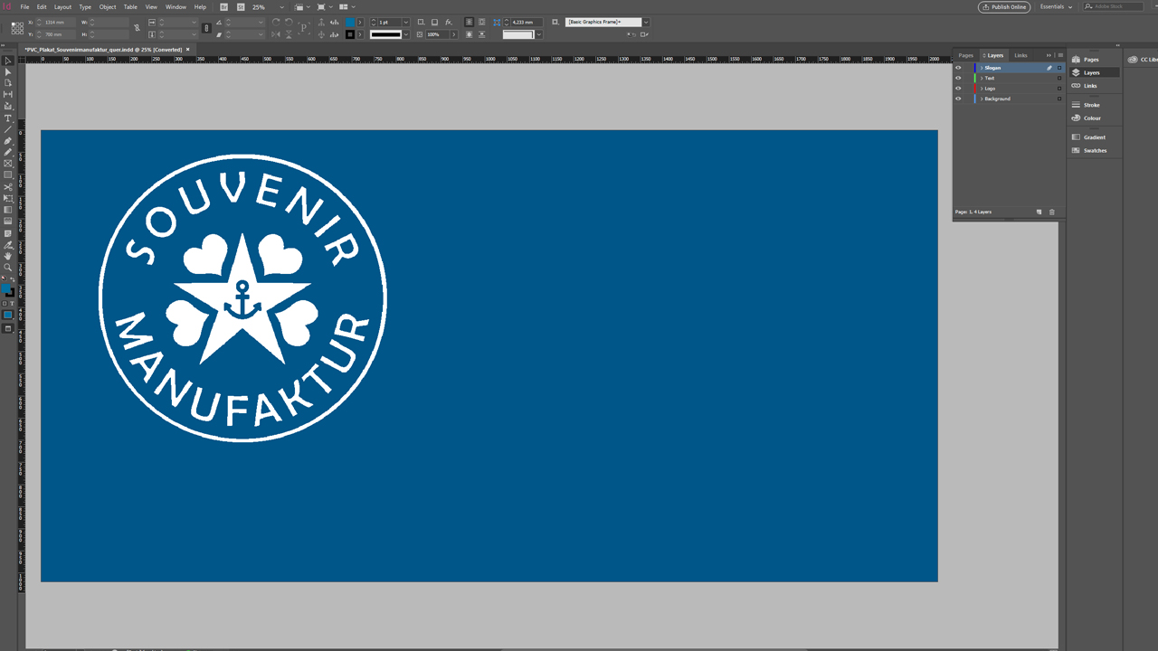 Banner Design InDesign: Design with logo