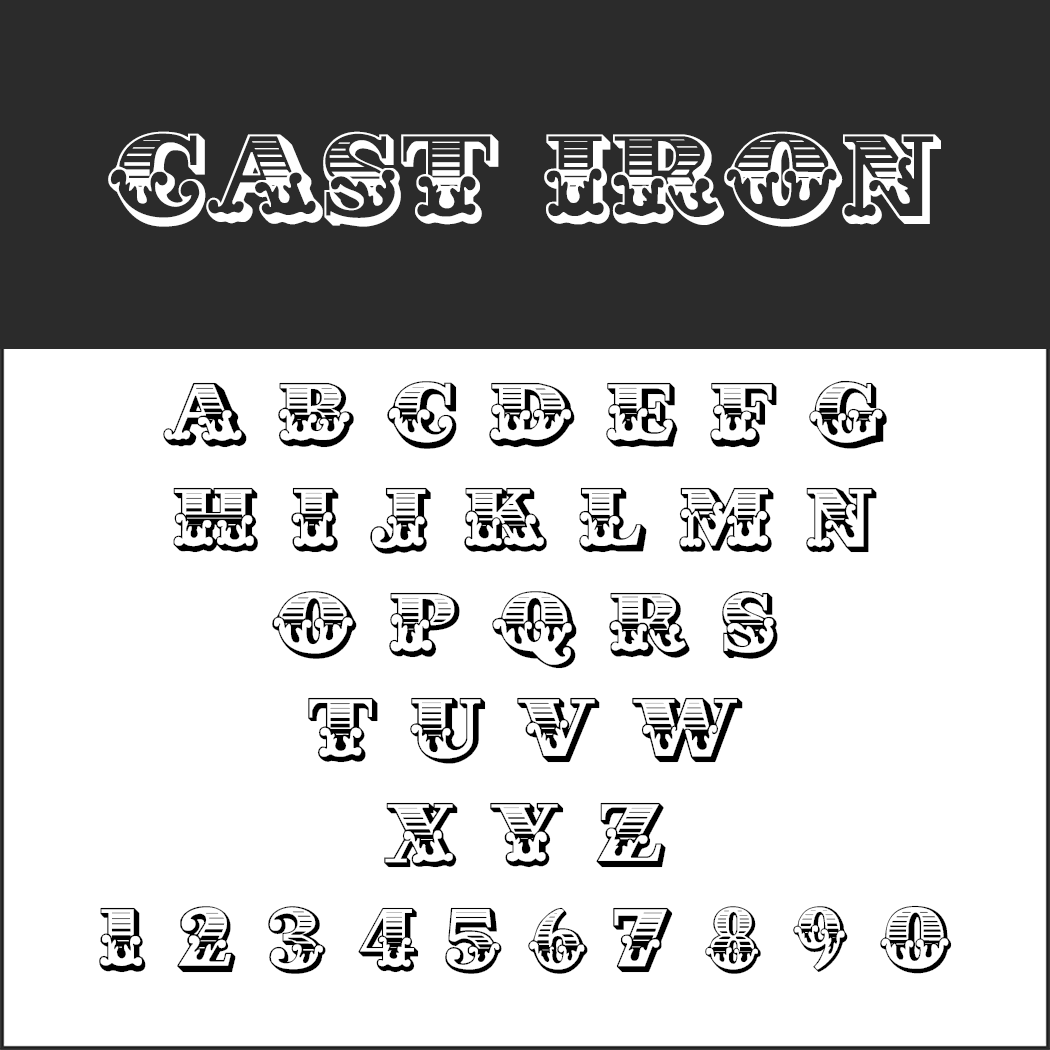 Vintage fonts - 50s - Cast Iron
