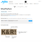 WhatTheFont homepage