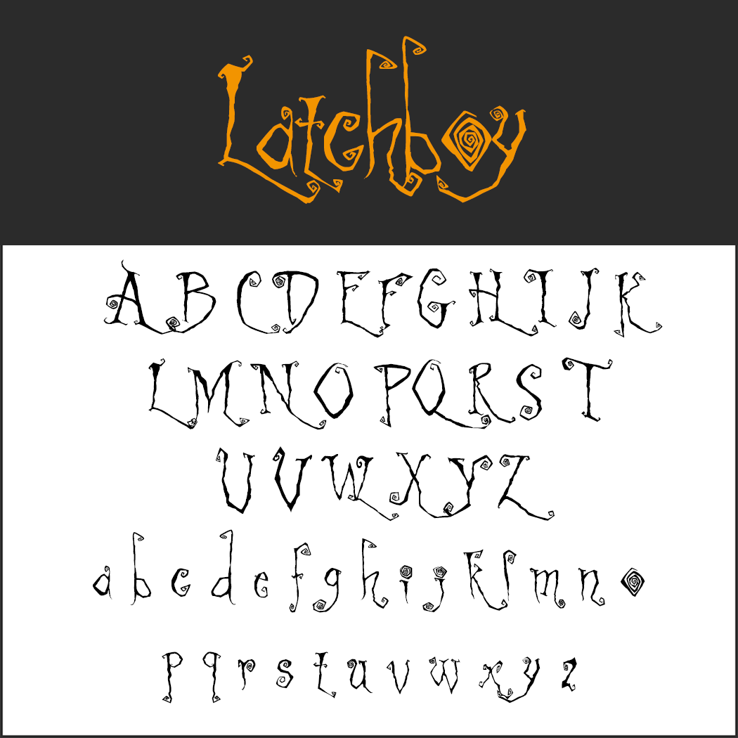 halloween font: Latchboy