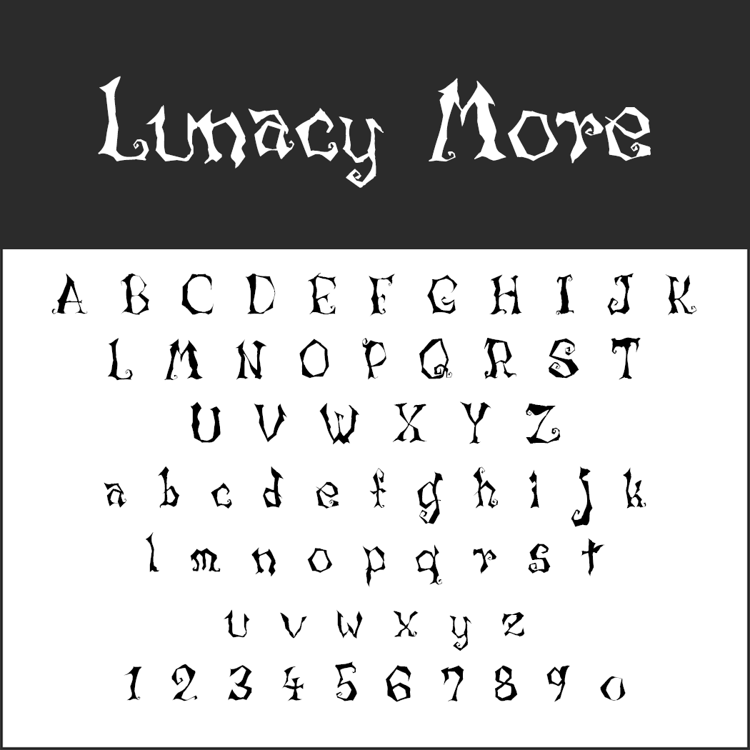halloween font: Lunacy More