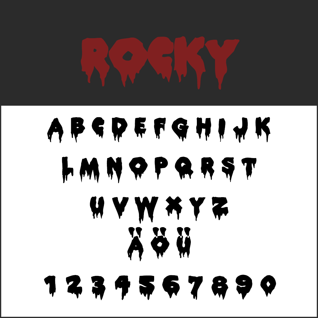 halloween font: Rocky