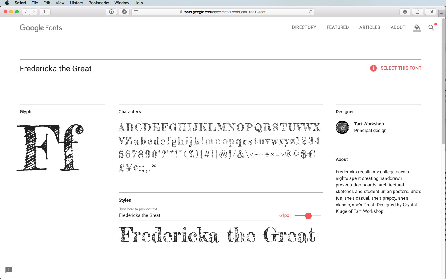 Script-Font Fredericka the Great