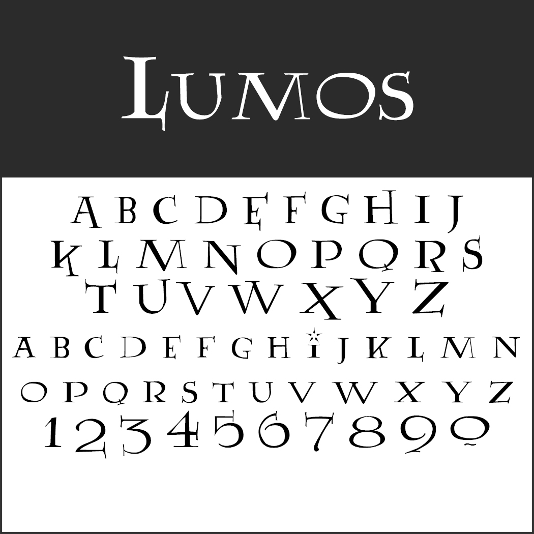 Harry Potter font Lumos