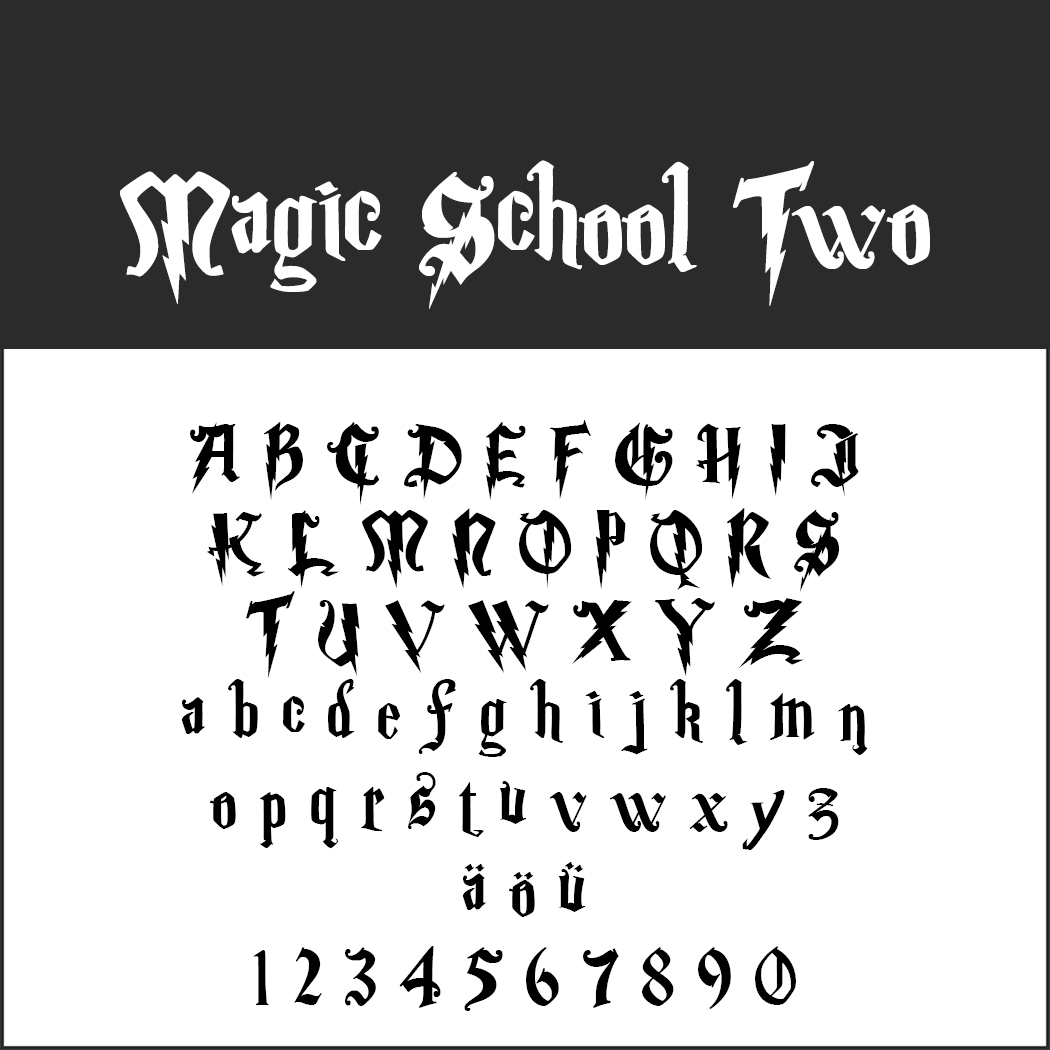 Harry Potter font Magic School Two