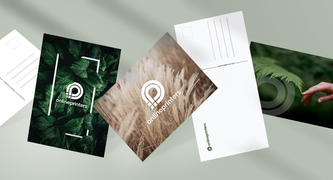 Postcard templates for the reverse, formats and sizes