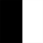 A simple image divided vertically into two equal halves: the left half is solid black, and the right half is solid white.